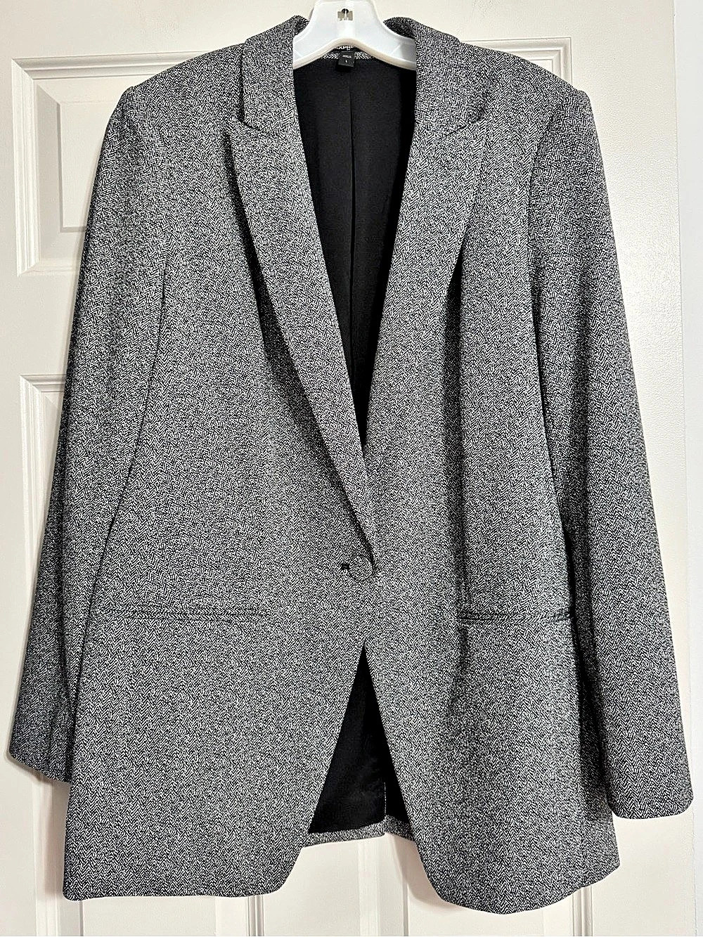 Express Textured Blazer in Black & White Size Large Like New